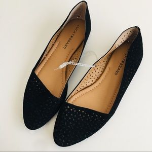 Lucky Brand Black Suede flats NWOT